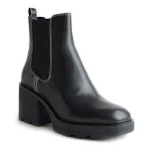 Michael Kors Keisha Black Leather and Textile Ankle Booties Size 8